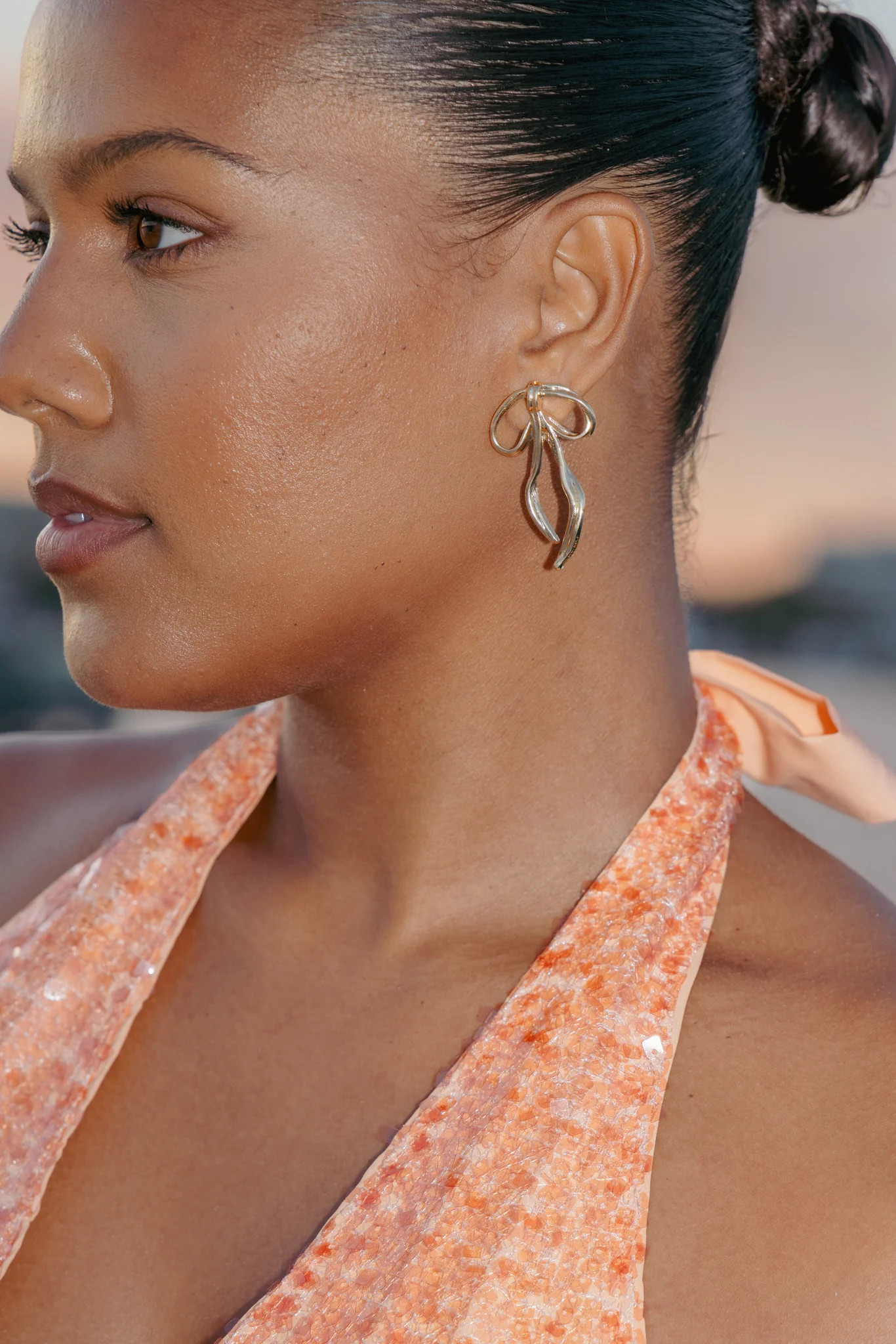 Avery Bow Earrings - Gold | Petal & Pup (US)