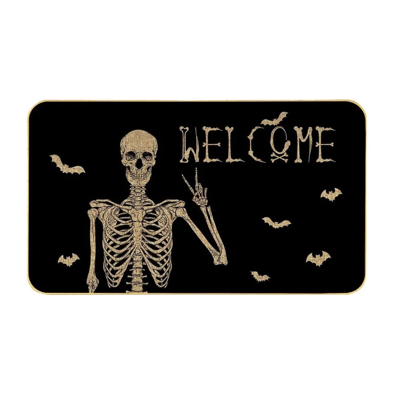 CMrtew Halloween Fall Coir Doormat Welcome Door Mat Outdoor Rug Funny Pumpkin Doormat Farmhouse D... | Walmart (US)