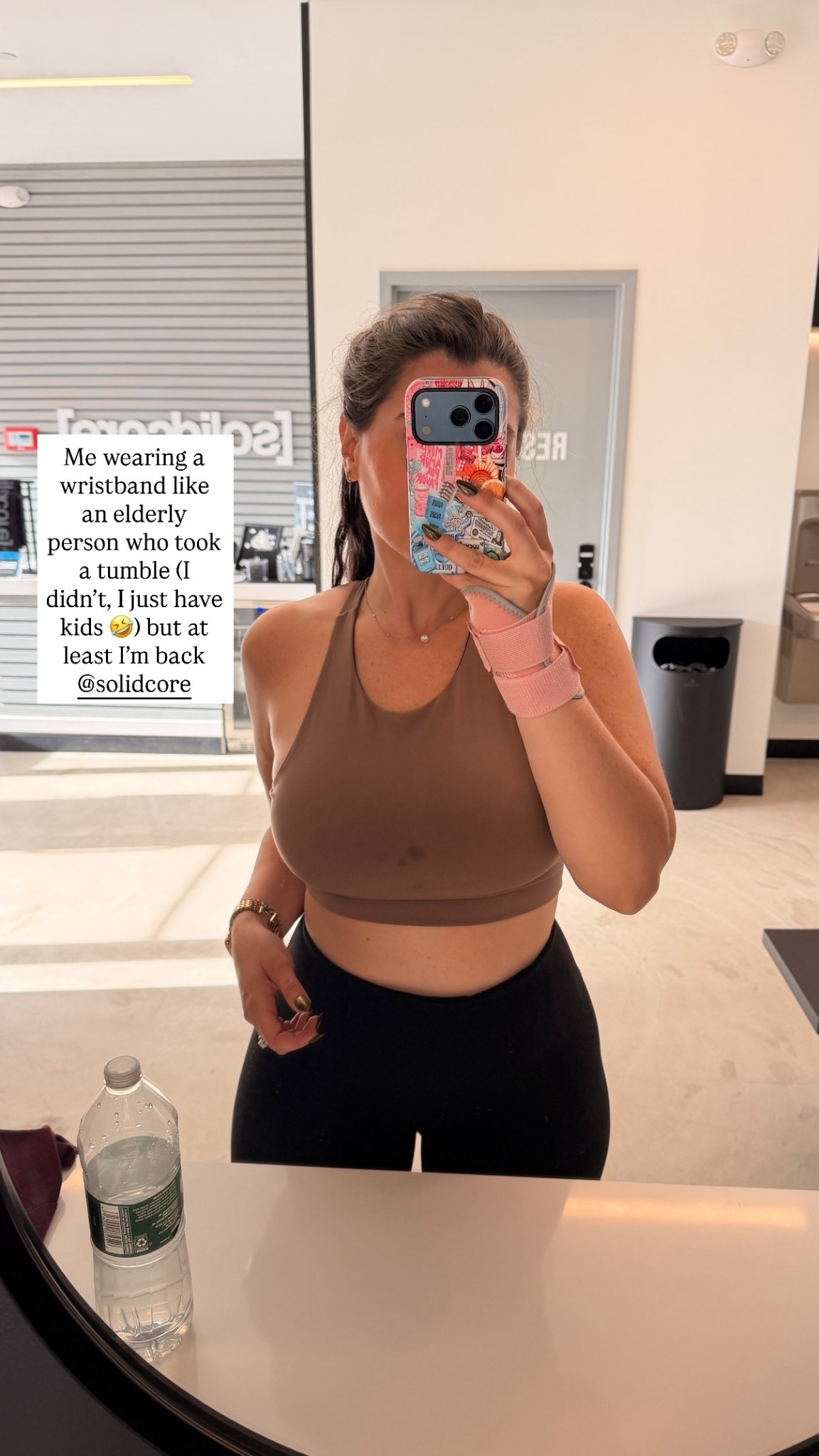 Me wearing a wristband like an elderly person who took a tumble (I didn’t, I just have kids 🤣) but at least I’m back @solidcore — linked my favorite leggings, sports bra, new fall favorite Nike sneakers and Apple Watch band 



#LTKMidsize #LTKActive #LTKSaleAlert