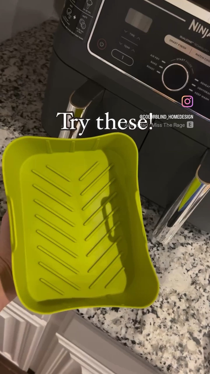 These reusable silicone liners are safe to use in your air fryer and come in all sizes. They are non toxic, nonstick and prevent grease and food residue from building up inside the air fryer which can be difficult to clean. You can easily rinse them out or throw them in the dishwasher.

#LTKfindsunder50 #LTKhome