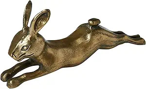 Creative Co-Op Decorative Embossed Aluminum Rabbit, Antique Brass Décor | Amazon (US)