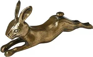 Creative Co-Op Decorative Embossed Aluminum Rabbit, Antique Brass Décor | Amazon (US)