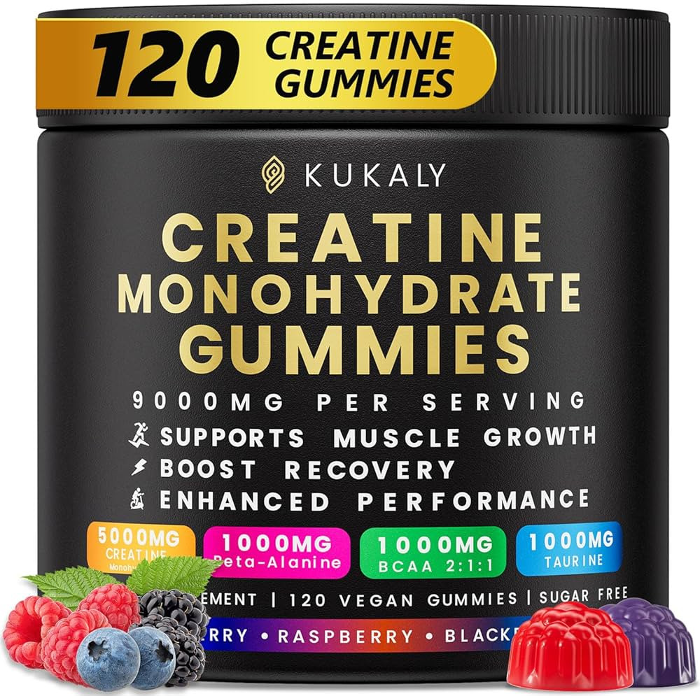 Creatine Monohydrate Gummies for Men & Women, 9000MG Creatine Gummies Sugar Free - Mixed Flavored... | Amazon (US)