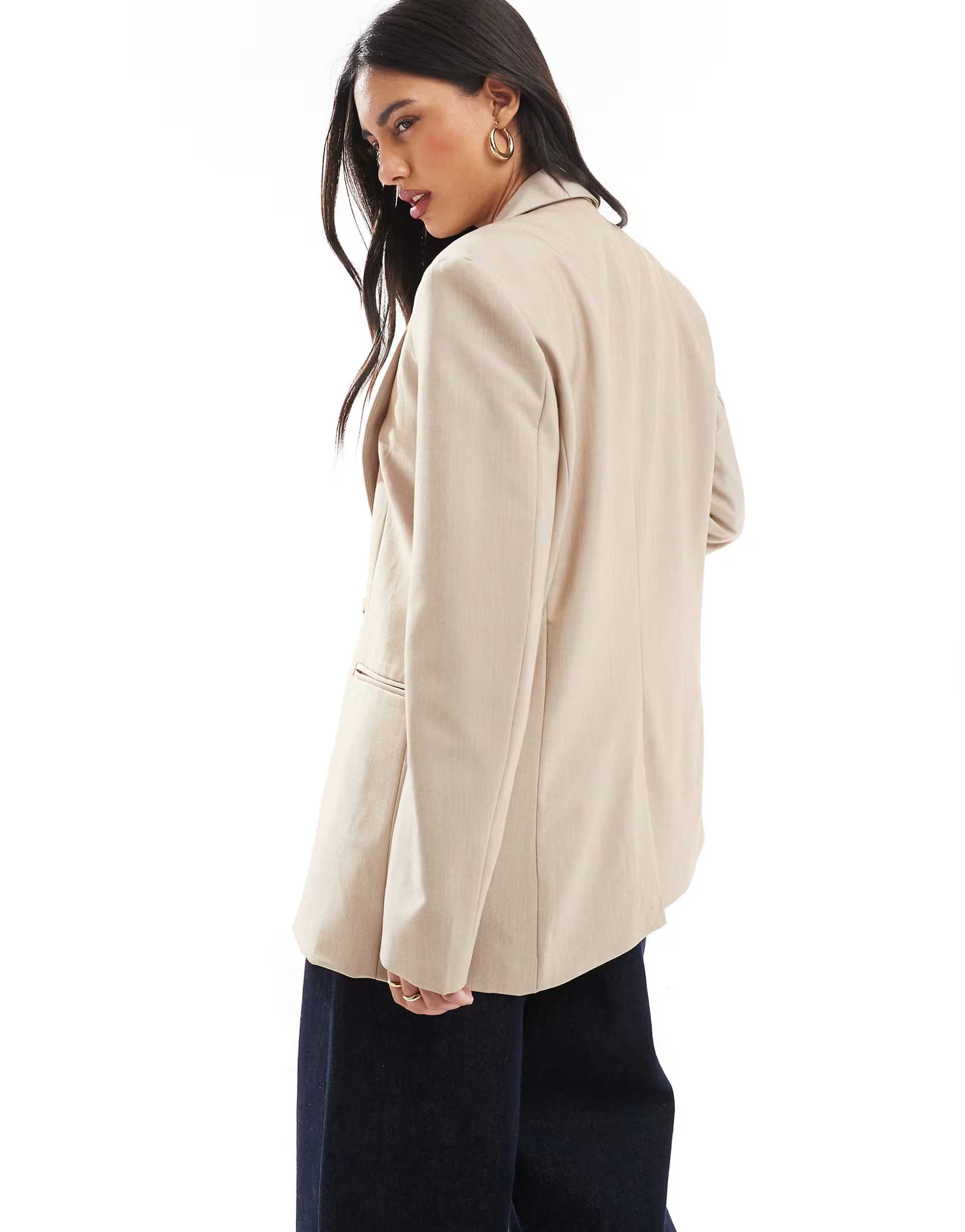 ASOS DESIGN tailored relaxed blazer in stone | ASOS | ASOS (Global)