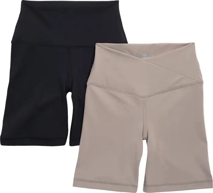2-Pack Lux Crossover High Waist Bike Shorts | Nordstrom Rack