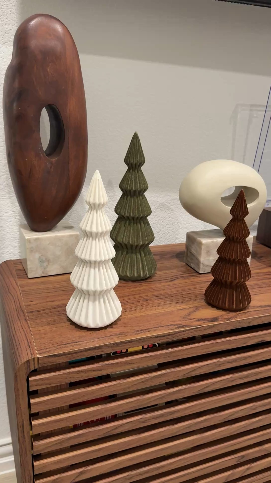 Holiday tabletop tree decor that is Neutral in green, brown, and cream. Great for alternatives to traditional Christmas colors

#LTKHoliday #LTKSeasonal