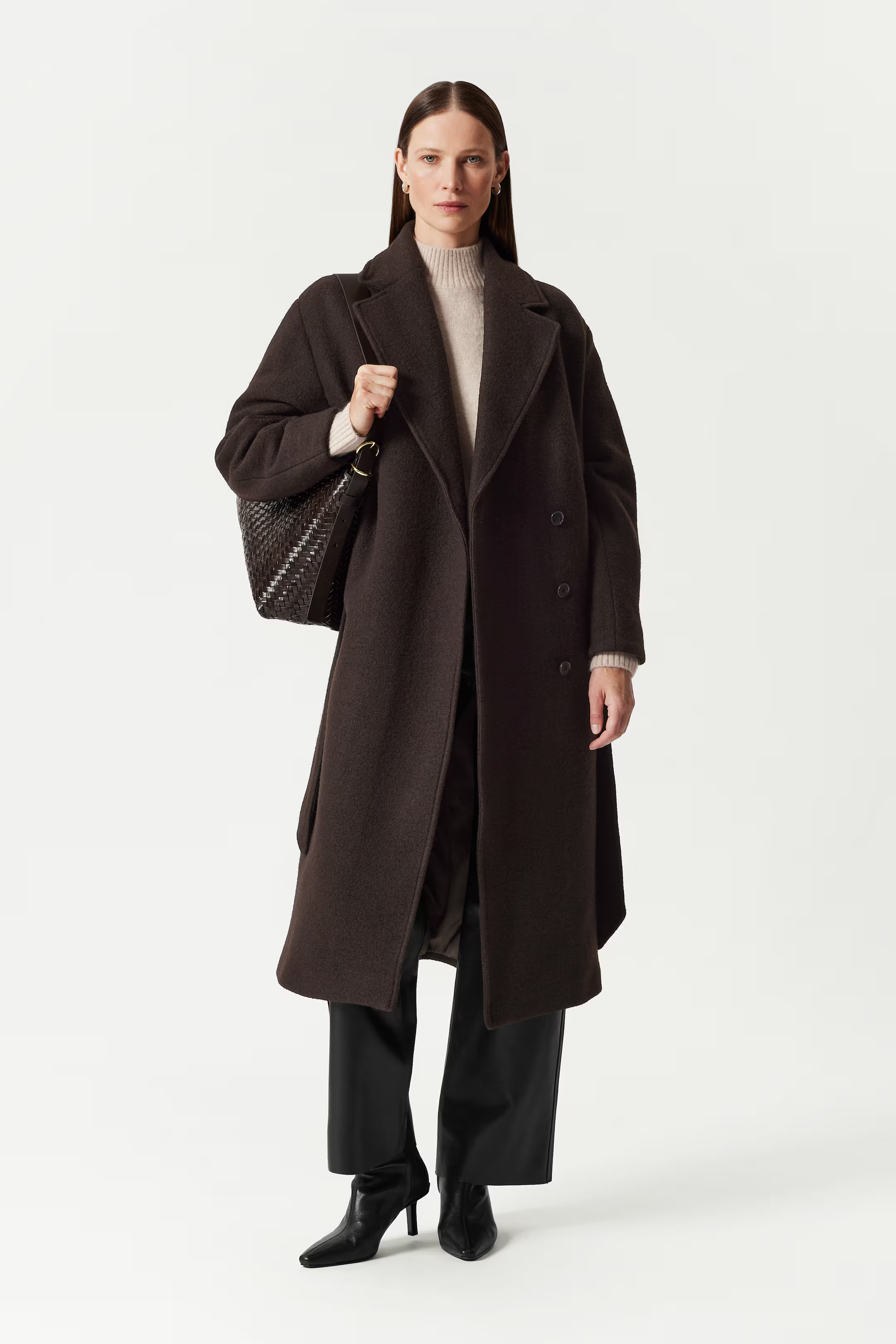 Voluminous Belted Wool Coat | H&M (UK, MY, IN, SG, PH, TW, HK)