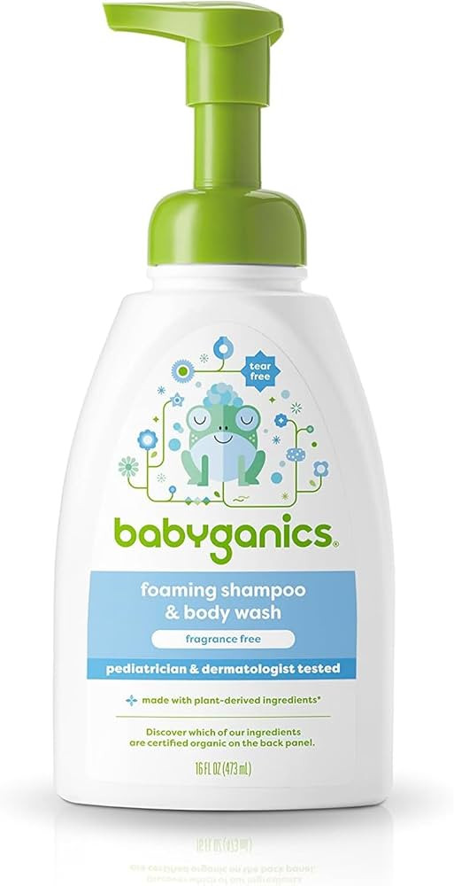 Babyganics Baby Shampoo + Body Wash Pump Bottle, Fragrance Free, 16oz | Amazon (US)