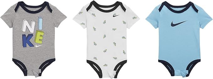 Nike Baby Boy Swoosh Bodysuits 3 Piece Set | Amazon (US)