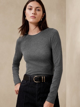 Ribbed Crew-Neck T-Shirt | Banana Republic (US)