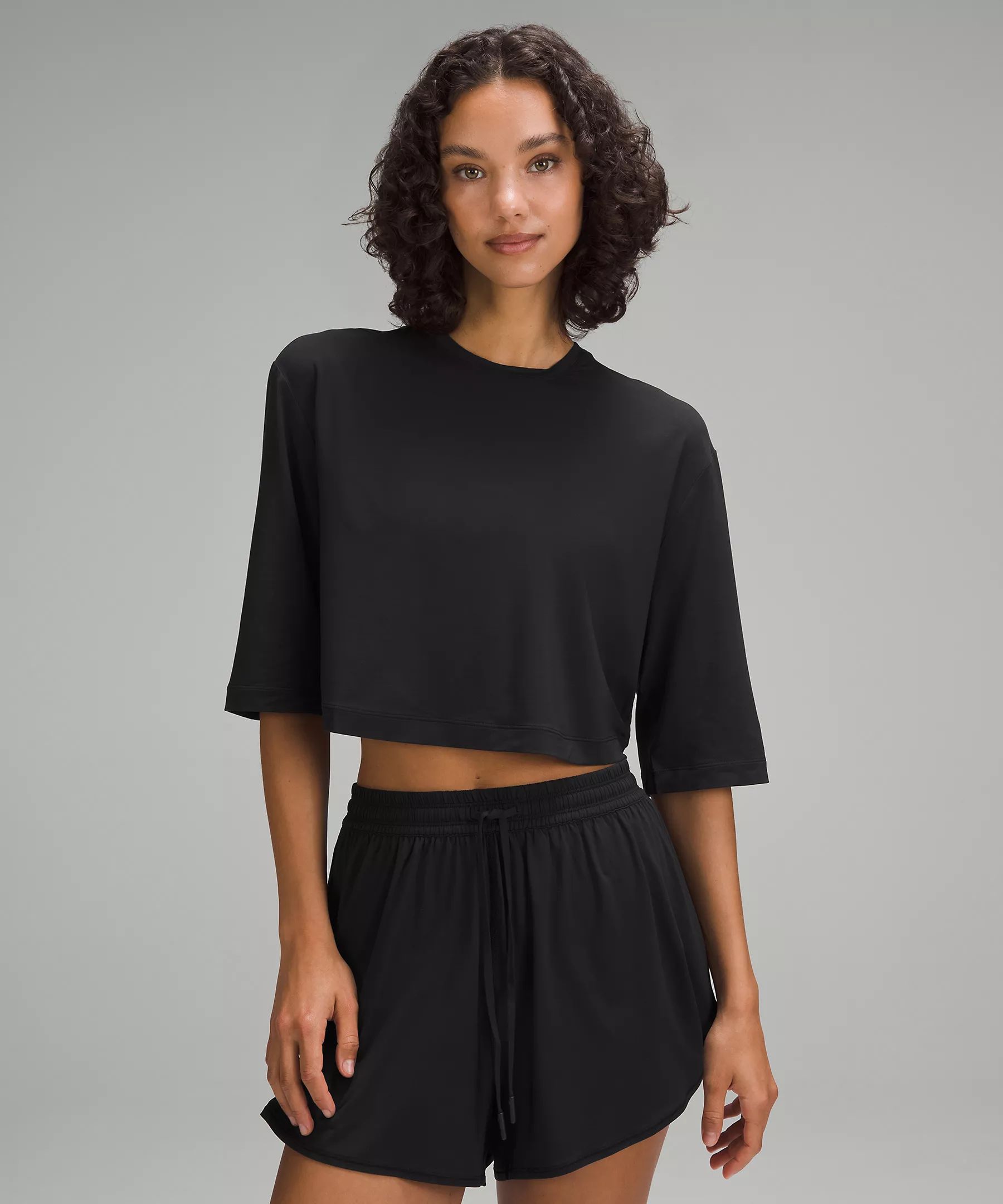 Modal Relaxed-Fit Cropped Short-Sleeve Shirt | Lululemon (US)