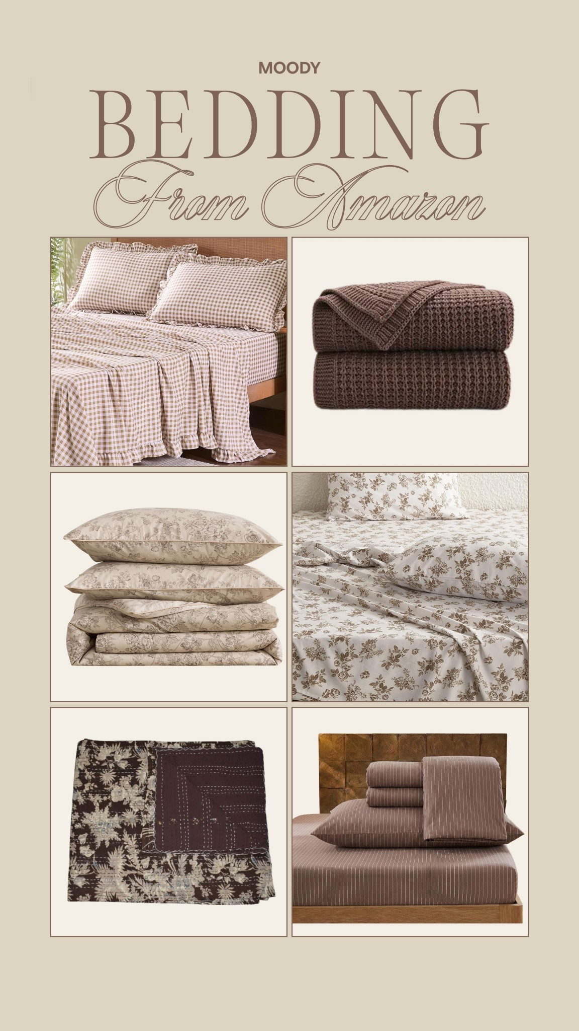 Moody  Amazon bedding🤎☁️

#LTKHome