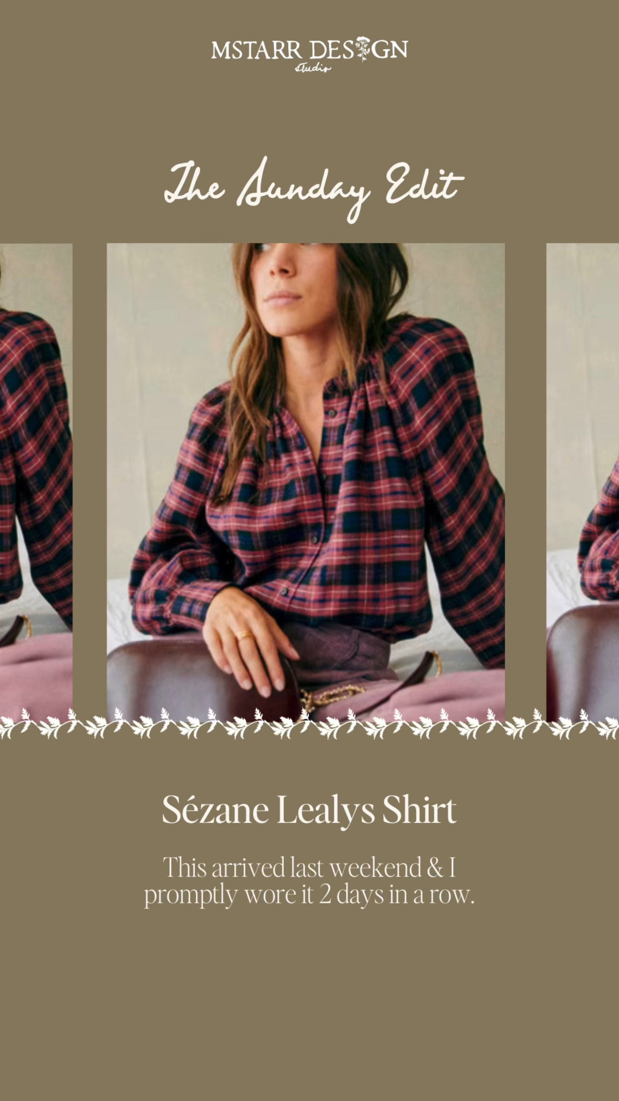 The Sunday Edit…this week’s finds & purchases. 

Sézane plaid blouse, H&M satin pajamas, loungewear, knit sweater dress, Target, Hearth & Hand brass scalloped card holder, Cat & Jack kids fleece jacket, Heather Taylor Home at Lulu & Georgia, plaid tablecloth, Etsy handmade wood wavy pulls, hardware, Terrain constellation star garland, Hati Home wood wave console table, Wayfair gingham lampshade 

Fall outfits, family photos, Thanksgiving, fall fashion, Christmas decor, holiday decor, home decor 

#LTKfindsunder50 #LTKhome #LTKSeasonal