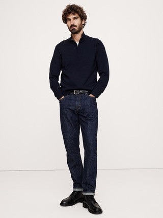 Italian Merino Half-Zip Sweater | Banana Republic (US)