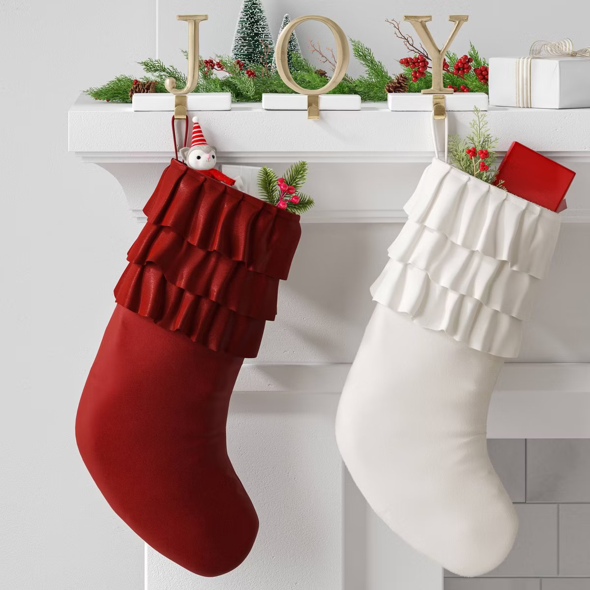 20" Velvet Stocking with Ruffles - Wondershop™ | Target