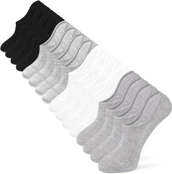 IDEGG No Show Socks Men Low Cut Ankle Short Socks for Men Casual Athletic Socks with Non Slip Gri... | Amazon (US)