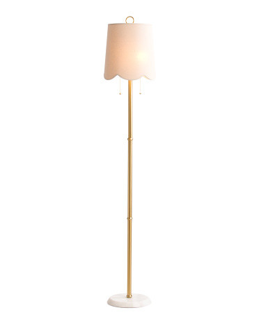 65in Floor Lamp With Scalloped Shade | Marshalls