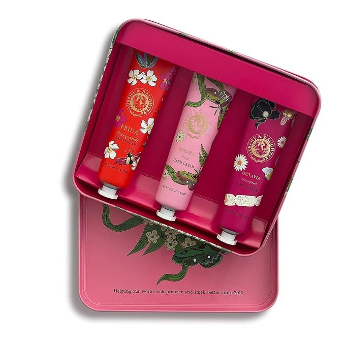 Murphy & Daughters Gift Set of 3 Full Size Hand Creams in a Tin - Rose, Grapefruit & Frangipani | Amazon (US)