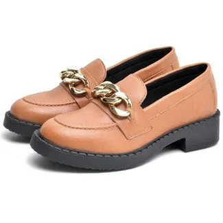 Sapato Mocassim Feminino de Salto DUBUY 1414FG Marrom | Dafiti (BR)