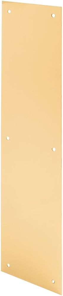 Prime-Line J 4630 Door Push Plate, 4 In. x 16 In., Bright Brass (Single Pack) | Amazon (US)