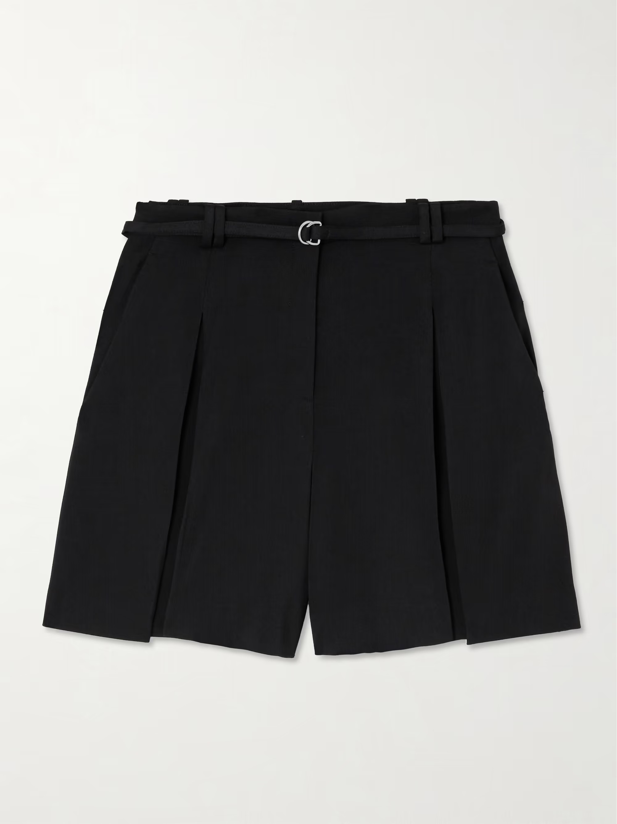 Belted pleated crepe shorts | NET-A-PORTER (UK & EU)