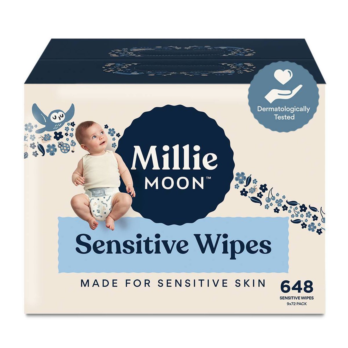 Millie Moon Sensitive Wipes Jumbo Box - 648ct | Target