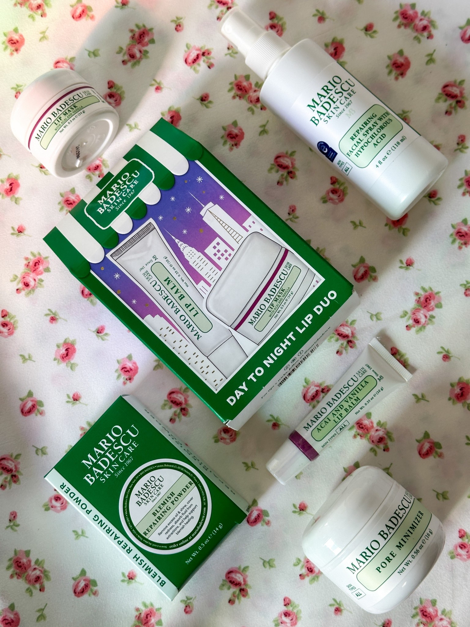 thanks Mario Badescu - can’t wait to try the hypochlorous acid spray, pore minimizer, and blemish repairing powder - and you know I already love the lip balm + lip mask! 💚🫶🏻 (gifted) 

#LTKBeauty #LTKStyleTip #LTKGiftGuide