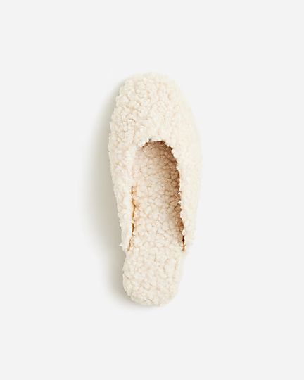 House slippers in sherpa | J.Crew US