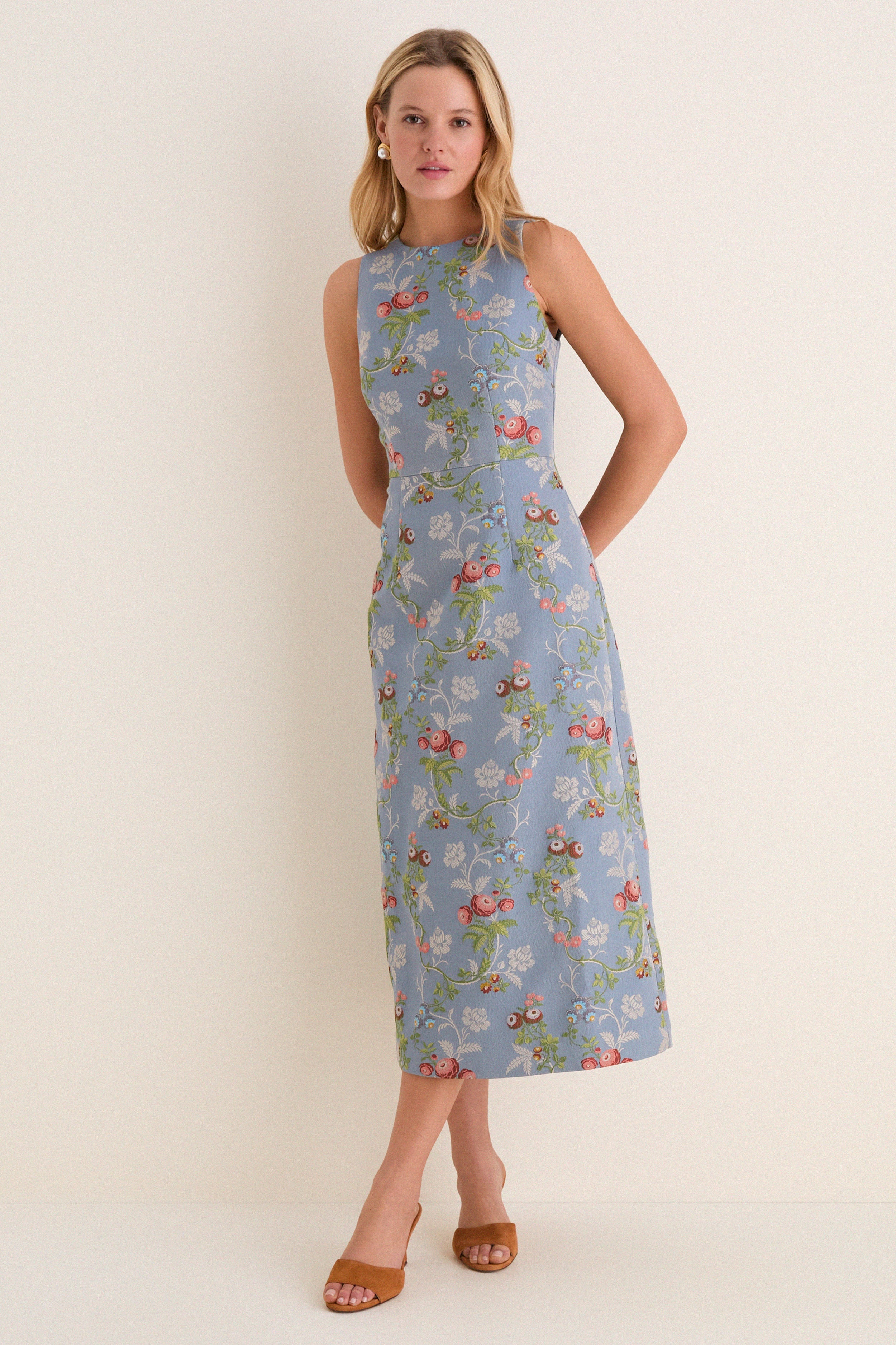 Trellis Bloom Jacquard Manon Dress | Tuckernuck (US)