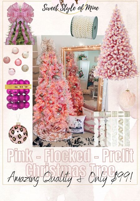 The most gorgeous pink + flocked + pre-lit 6 ft Christmas Tree 🤩💖💕🎄

If you’re looking to do a girly Christmas tree this year run don’t walk to snag this one! Amazing quality and only $99 

Flocked Christmas tree, pink Christmas tree, prelit Christmas tree under $100, girly Christmas decorations, girly Christmas tree, pink Christmas 

#LTKHoliday #LTKSeasonal #LTKfindsunder100