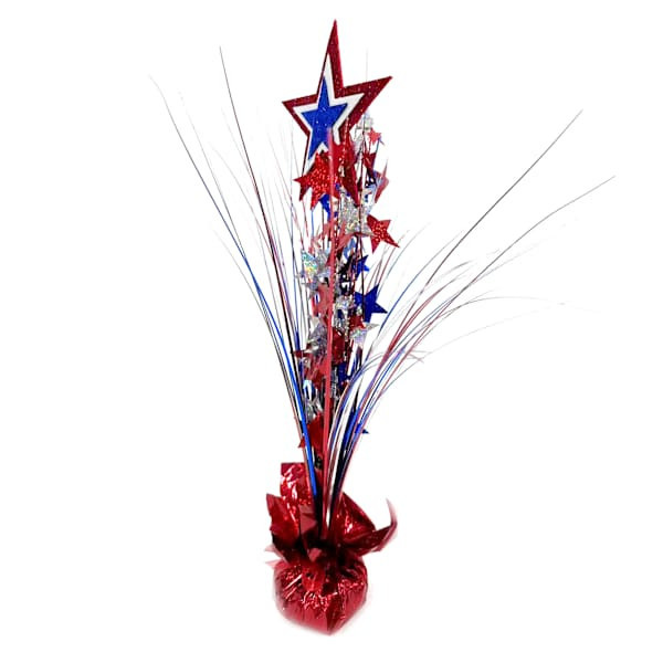Patriotic Spray Table Décor, Red, Plastic, sold by At Home | At Home