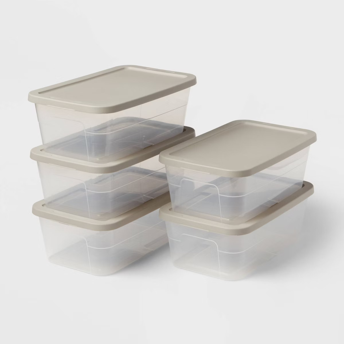 6qt Storage Boxes 5pk Gray - Brightroom™ | Target