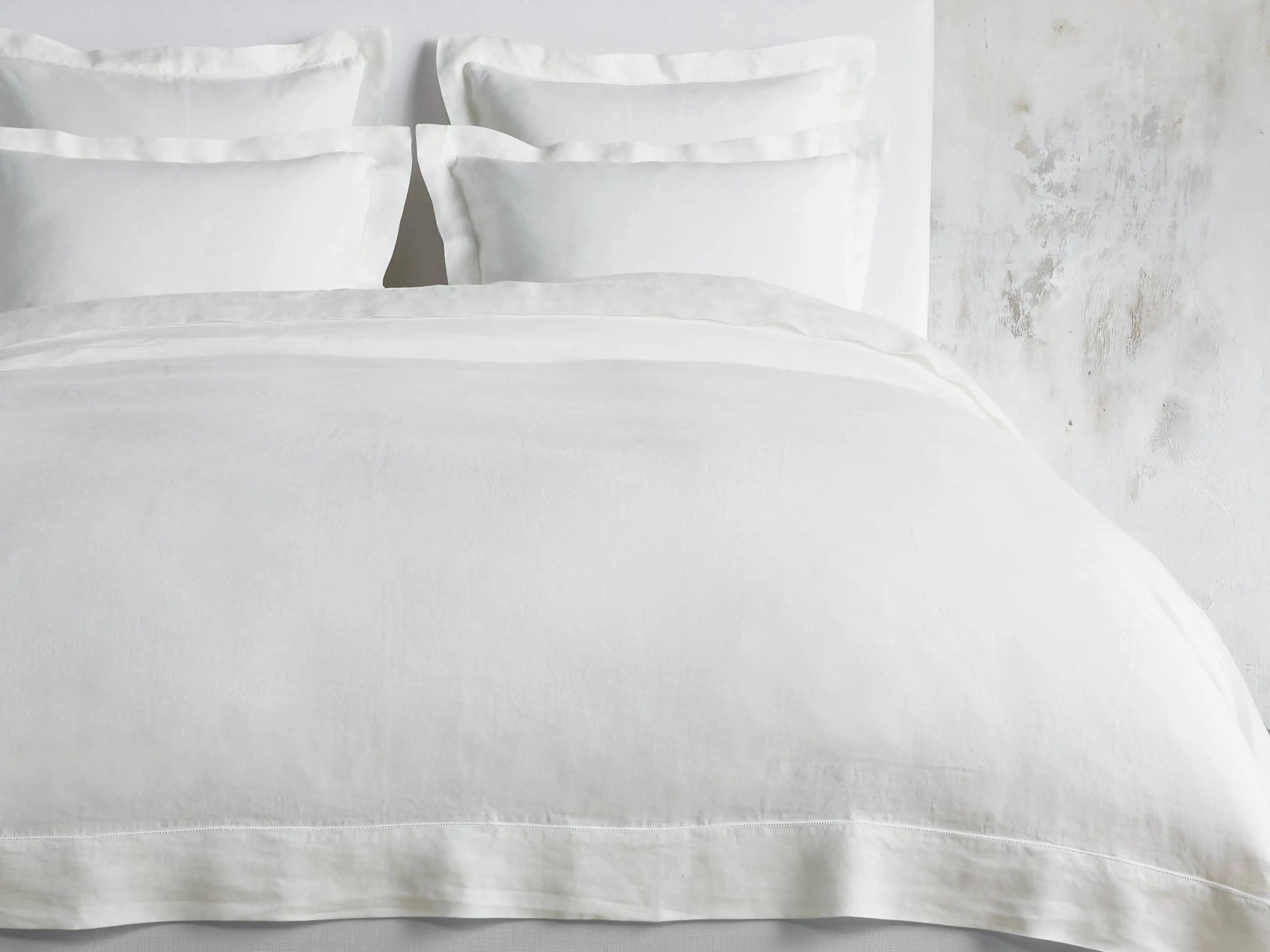 Italian Linen Hemstitch Duvet Cover | Arhaus