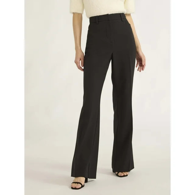 Scoop Women's and Women’s Plus Ultimate Crepe High Rise Bootcut Suit Pants, 32” Inseam, Sizes... | Walmart (US)