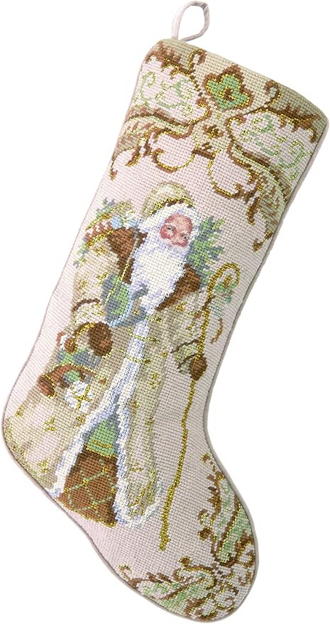 Peking Handicraft 31SJM2029MC Santa with Gifts Needlepoint Stocking, 11x18, Multi Color | Amazon (US)