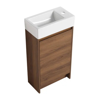 Stylish Bathroom Vanity With Single Sink And Soft Closing Doors, Perfect For Small Bathrooms | Wayfair North America