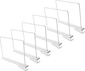 Sooyee 6 Pack Beautiful Acrylic Shelf Dividers, Perfect Perfect for Closets Kitchen Bedroom Shelv... | Amazon (US)