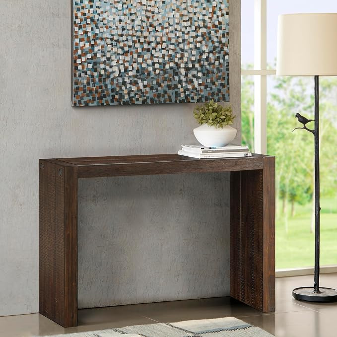 Ink+Ivy Monterey Console Table for Entryway, Minimalist Open Design, Solid Wood, Cottage Slim Beh... | Amazon (US)