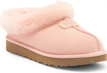 UGG(r) Tazzette Genuine Shearling Collar Slipper in Obsidian at Nordstrom, Size 5 | Nordstrom