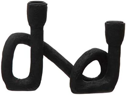 Amazon.com: Bloomingville Resin Taper, Black Candle Holder : Home & Kitchen | Amazon (US)