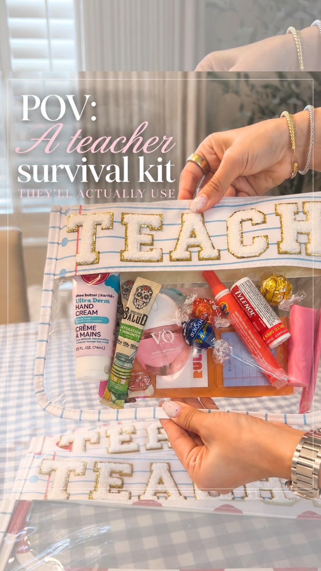 A little something to make back-to-school sweeter for the teachers who do so much. 🍎✏️🤍 Put together this teacher survival kit with things they’ll actually use!

Everything is linked in my bio. ✨

—

#teachergift #teachersurvivalkit #backtoschool #teachergiftideas #amazonfinds giftideas

#LTKdayinmylife #LTKmomlife