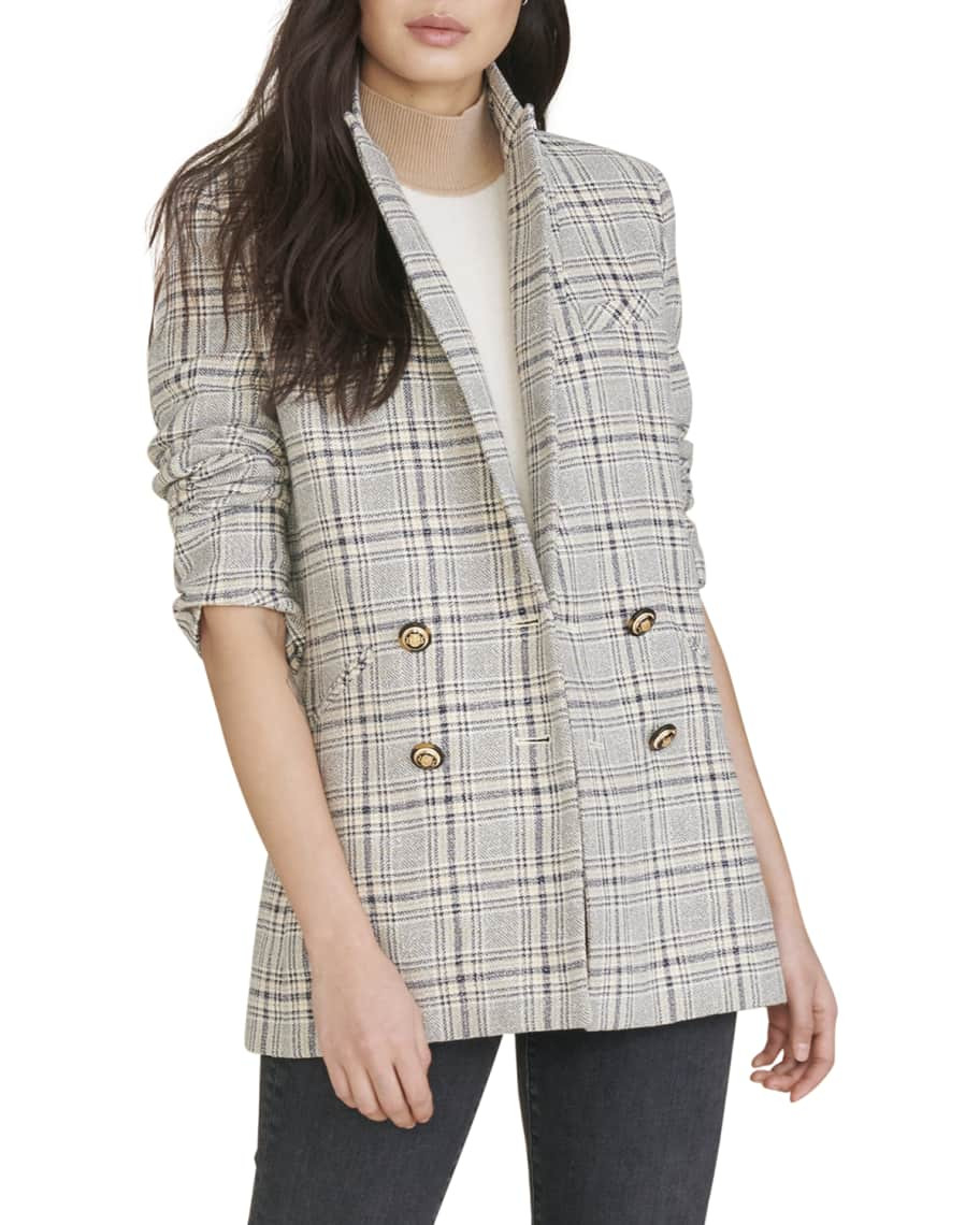 Veronica Beard Oria Dickey Plaid Jacket | Neiman Marcus