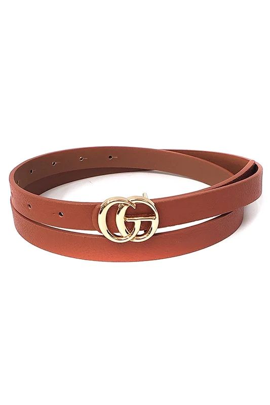 Skinny Cognac Belt | Kell Parker