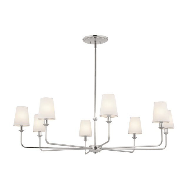 Kichler Pallas 8-Light Polished Nickel Traditional Dry Rated Chandelier | Lowe's