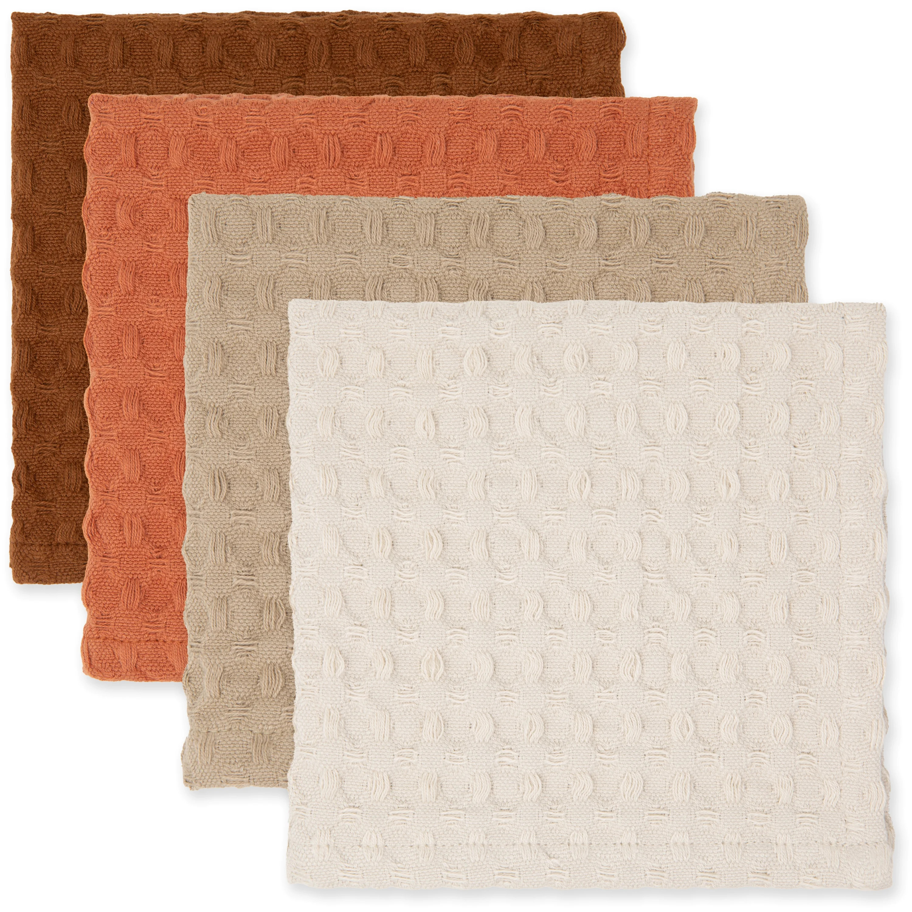 Mainstays 4 Pieces, Waffle Dishcloths, Tan | Walmart (US)