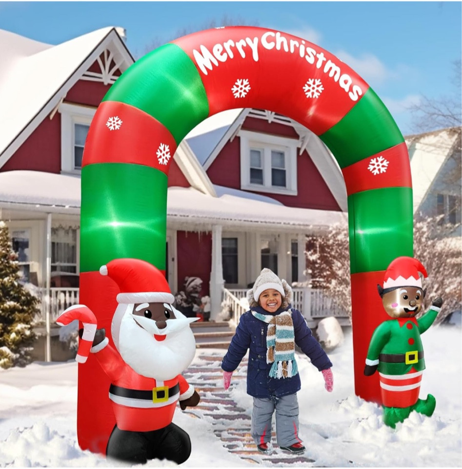 Santa and Elf Merry Christmas arch inflatable 

#LTKSeasonal #LTKHoliday #LTKhome