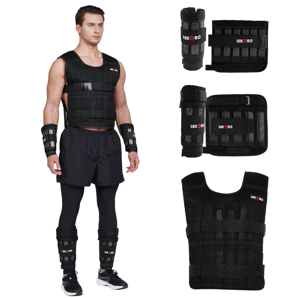 Adjustable Weighted Vest 44LB Workout Weight Vest Training Fitness Weighted Jacket for Men Women ... | Amazon (US)