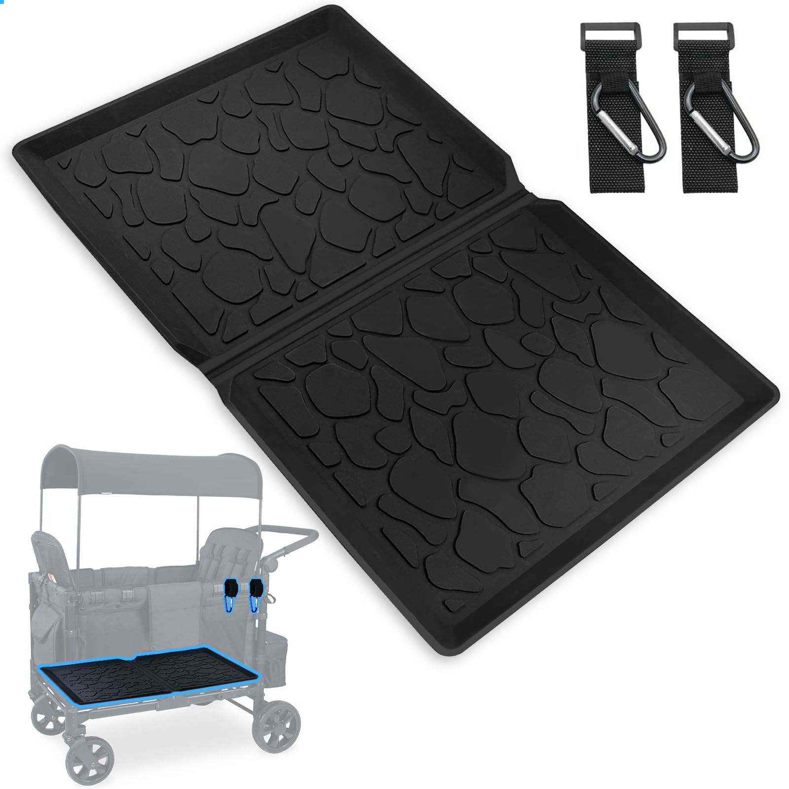 All-Weather Mat for Wagon W2 Series, Foldable Silicone Stroller Mat and Two Hooks, Protect from S... | Amazon (CA)
