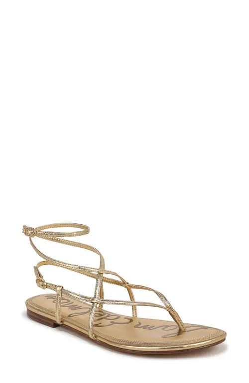 Sam Edelman Clarra Strappy Sandal in Amber Gold at Nordstrom, Size 7.5 | Nordstrom