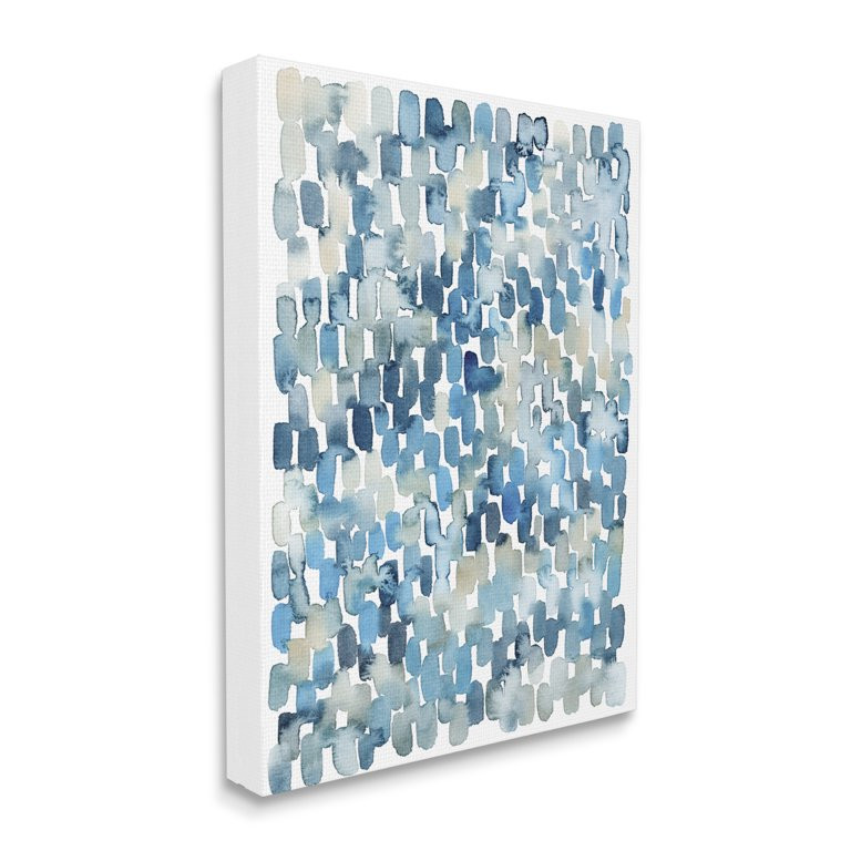 Stupell Industries Coastal Tile Abstract Soft Blue Beige Shapes Canvas Wall Art, 24 x 30, Design ... | Walmart (US)